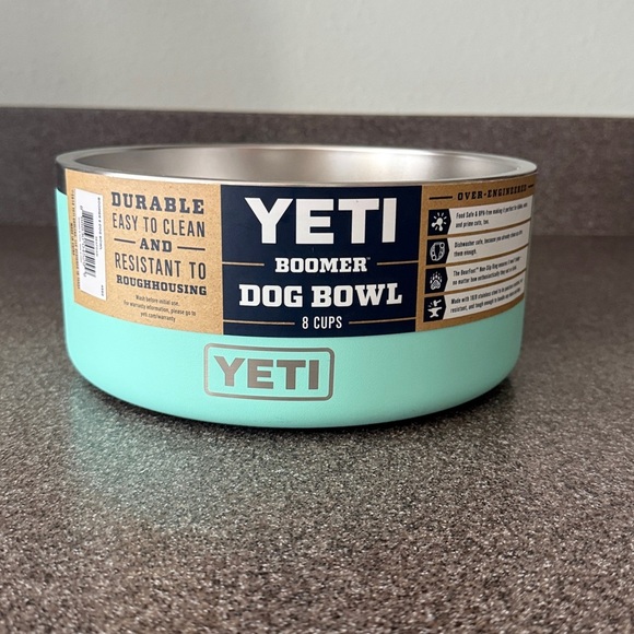YETI Boomer  8 Cups Pet Dog Bowl Seafoam Mint Stainless Steel Pet Bowl - Picture 3 of 13
